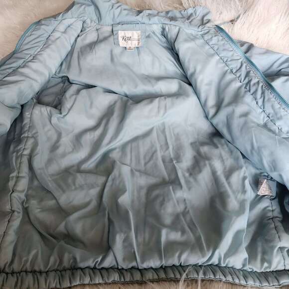 Vintage 80s Kent Street Womens Jacket Size Small Ski Pastel Blue Retro Full Zip - Picture 8 of 15